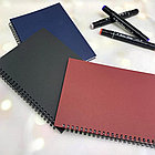 Скетчбук блокнот Sketchbook с плотными листами для рисования (А5, бумага в клетку, спираль, 40 листов) Бежевая, фото 6