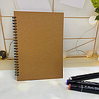 Скетчбук А5, 40 листов блокнот Sketchbook с плотными белыми листами для рисования (белая бумага, спираль), фото 9