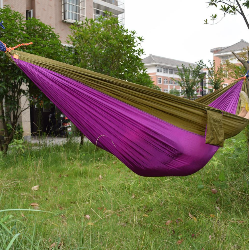 Гамак подвесной двухместный Hammock Swing Ультралёгкий и сверхпрочный (Крепления в комплекте) 270х140 см Цвет: - фото 3 - id-p187107821