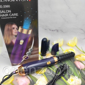 Профессиональный фен- стайлер для завивки и сушки волос 3 в 1 Salon Hair Care Remington RE-2060 (3 насадки, - фото 1 - id-p190874759