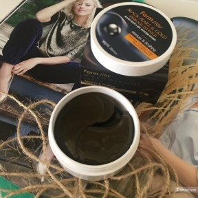 Гидрогелевые патчи для кожи вокруг глаз Farmstay Black Pearl Gold Hydrogel Eye Patch c черным жемчугом и - фото 1 - id-p153788862