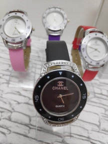 Часы наручные женские кварцевые Chanel Черный - фото 1 - id-p118949707