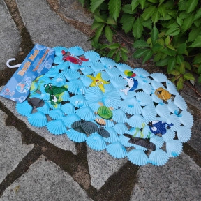 Противоскользящий силиконовый коврик для ванной с присосками Bath Mat Vogue Environmental Морской мир - фото 1 - id-p129836495