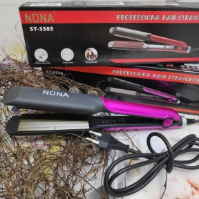 Плойка - утюжок гофре для волос NONA SY - 3505, с керамическим покрытием Малиновый - фото 1 - id-p129369187