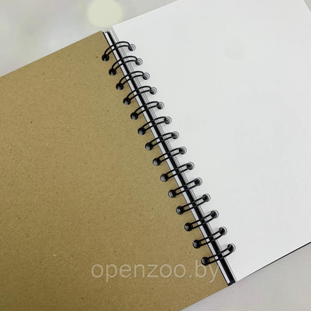 Скетчбук блокнот с плотными листами Sketchbook 5 видов бумаги (белая, клетка, чёрная, крафтовая, в точку, А5, - фото 6 - id-p190874852