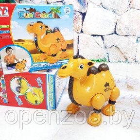 Игрушка Веселый верблюд Fun Camel (интерактивный, свет, музыка) Оранжевый - фото 1 - id-p118967541