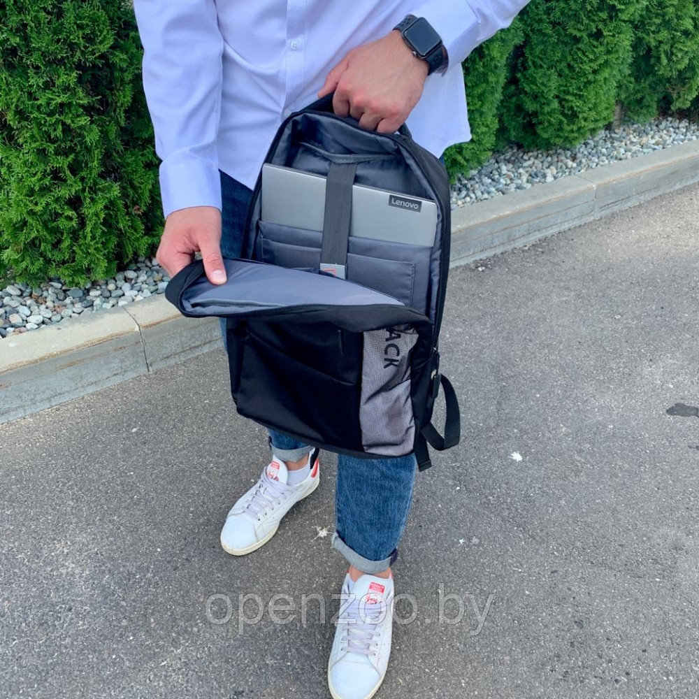 Городской рюкзак BACKPACK с USB и отделением для ноутбука до 17 Серый - фото 9 - id-p186829755