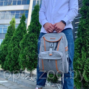 Спортивный стильный рюкзак OMASKA с USB / термо / непромокаемое отделение Серый - фото 1 - id-p186829757