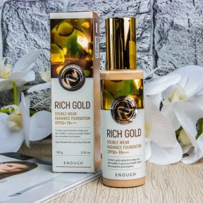 Увлажняющая основа с эффектом сияния и экстрактом золота Enough Rich gold Double wear radiance foundation