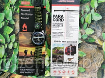 Тактические часы с браслетом из паракорда XINHAO  09, QUARTZ синий циферблат, зеленый браслет