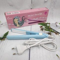 Утюжок плойка для выпрямления волос с керамическим покрытием CEINO Mini Hair Straightener SN - 888 Голубой