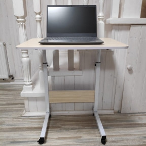 Универсальный стол для ноутбука Table - Mate (прикроватный столик) на колесах (складной, регулируемый по - фото 1 - id-p137038104