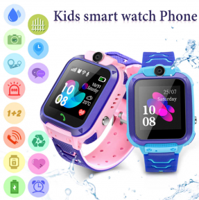 Детские смарт часы Windigo AM-12, 1.44, 128x128, SIM, 2G, LBS, камера 0.08 Мп,IP67, розовые - фото 1 - id-p164300397