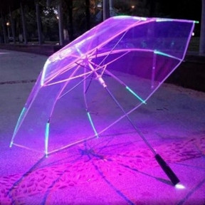 Светящийся зонт Джедая (прозрачный) 2 в 1 зонт и фонарик - фото 1 - id-p109390225