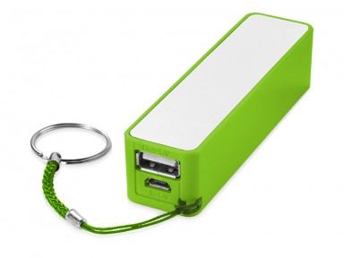 Портативное зарядное устройство Power Bank 2600 mAh Зеленый с белым - фото 1 - id-p134193926