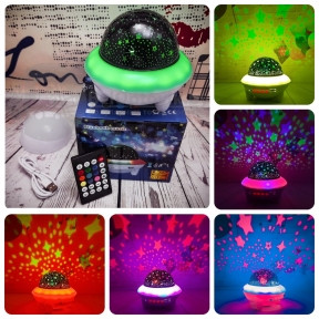 Ночник колонка Летающая тарелка Bluetooth LED Crystal Magik Ball Пульт ДУ Белый корпус