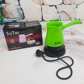 Кофеварка (турка) электрическая SuTai, 500мл Зеленая. Вкуснейший кофе дома - фото 1 - id-p114647877