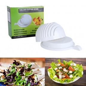 Салатница - овощерезка 2 в 1 Salad Cutter Bowl (чаша для нарезки овощей и салатов) - фото 1 - id-p109390269