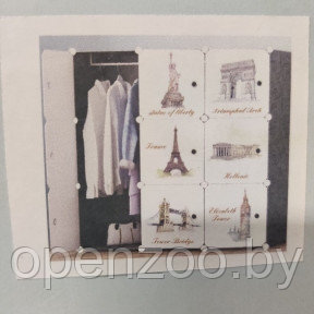 Универсальный модульный шкаф для одежды, обуви, игрушек Plastic Storage Cabinet корпус тёмно-серый - столицы - фото 1 - id-p116116984