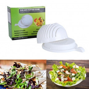 Салатница - овощерезка 2 в 1 Salad Cutter Bowl (чаша для нарезки овощей и салатов) - фото 1 - id-p89198931