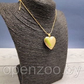 Кулон-тайник Сердце на цепочке Орнамент в золоте - фото 1 - id-p102754158