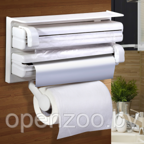 Кухонный диспенсер (органайзер) для бумажных полотенец, пищевой пленки и фольги Triple Paper Dispenser - фото 1 - id-p115507367