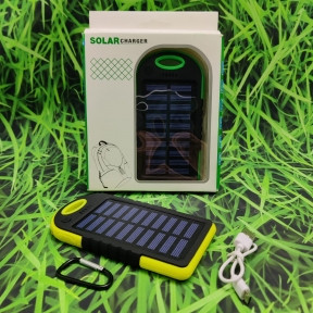 Внешний аккумулятор на солнечных батареях Solar Сharger 5000mAh Жёлтый - фото 1 - id-p109389590