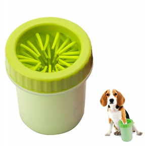 Силиконовая Лапомойка для собак и кошек Soft Gentle Зеленая для собак мелких пород, 10.5 см - фото 1 - id-p111127143