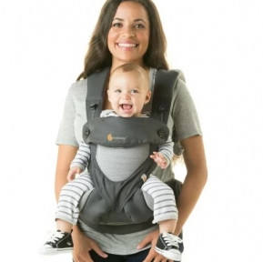 Рюкзак-кенгуру Ergo Baby 360 Baby Carrier Темно серый с серыми вставками - фото 1 - id-p109389670