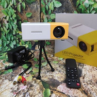 LED Projector портативный переносной проектор светодиодный Aao YG300 (домашний кинотеатр) от сети 220В с USB