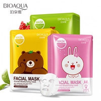 Тканевая маска для лица Bioaqua Facial Mask Animal Moisturizing для увлажнения кожи, 30 гр. С цветами вишни