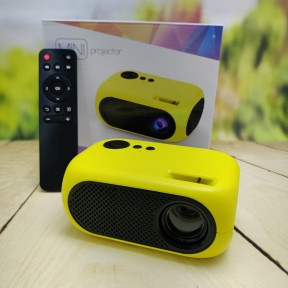 Портативный LED Проектор MINI Projector поддержка 360х640, 1920х1080 HDMI/USB Желтый - фото 1 - id-p154667744