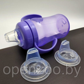 Силиконовый носик поильник (комплект 2 шт) BABY FLOW TWO для детских бутылочек - фото 1 - id-p179674142