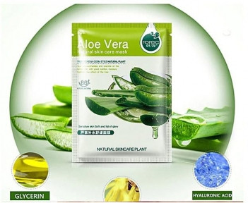 Тканевая маска для лица ROREC серии Natural Skin Care Mask Bioaqua, 30 гр ROREC Aloe Vera Natural Skin Care - фото 1 - id-p109388775