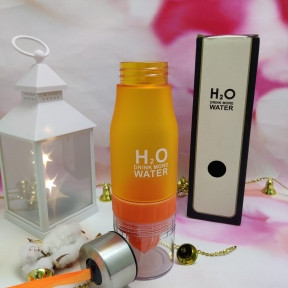 Бутылка с соковыжималкой H2O Drink More Water. NEW Лето 2019 Оранжевый матовый цвет - фото 1 - id-p109389763