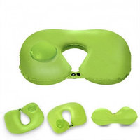 Надувная подушка в путешествия для шеи со встроенной помпой для надувания Travel Neck Pilows Inflatable