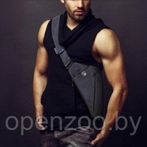 Универсальная сумка-кобура ультратонкая DXYZ (через плечо) Niid Fino Чёрная (текстиль)