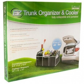 Складной органайзер для багажника автомобиля EZ Trunk Organizer Cooler с 3 отделениями и термосумкой NEW - фото 1 - id-p109389906