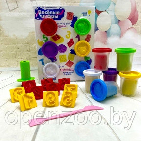 Набор для лепки Genio Kids Тесто-пластилин. Веселые цифры 6 цветов, 10 штампиков ТА 2006 - фото 1 - id-p173095684