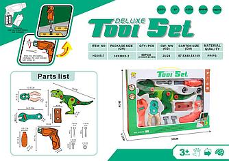 Игровой набор с шуруповертом Разборный динозавр арт H3005-7