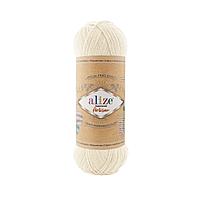 Пряжа Ализе Супервош Артисан (Alize Superwash Artisan) цвет 01 кремовый