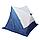 Палатка зимняя СЛЕДОПЫТ 2-скатная, Oxford 210D PU 1000, цв. бело-синий, фото 3