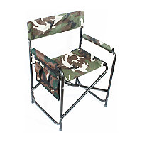 Кресло складное "СЛЕДОПЫТ" с карманом на подлокотнике 585х450х825 мм, сталь/2/