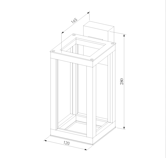 Уличный светильник Frame 1527 TECHNO LED черный - фото 7 - id-p190878662