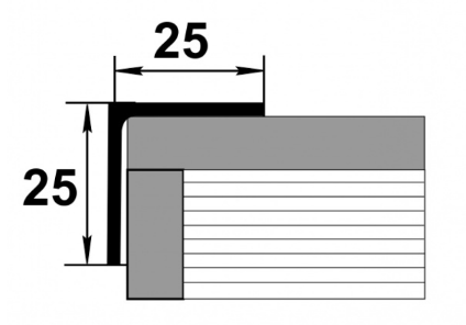 Профиль уголок равнополочный УП 09-27 полиэфир декор 25*25мм длина 2700мм - фото 2 - id-p190896054