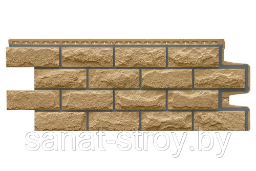 Фасадная панель Grand Line Колотый камень Design песочный со швом RAL 7006 - фото 1 - id-p165473658