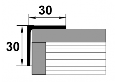 Профиль уголок равнополочный УП 12-27 полиэфир декор 30*30мм длина 2700мм - фото 2 - id-p190896648