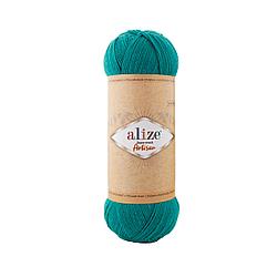 Пряжа Ализе Супервош Артисан (Alize Superwash Artisan) цвет 507 античный зеленый