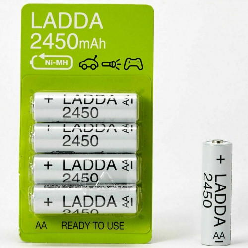 Аккумулятор AA 2450mAh - LADDA, 1.2V, Ni-Mh - фото 1 - id-p190907178