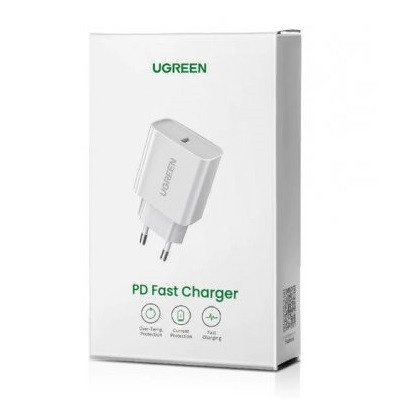 Сетевое зарядное устройство UGREEN CD137-50698; 1 USB-C, 20W PD + кабель Type-C - Lightning 1m, Mfi certified, - фото 6 - id-p190920206